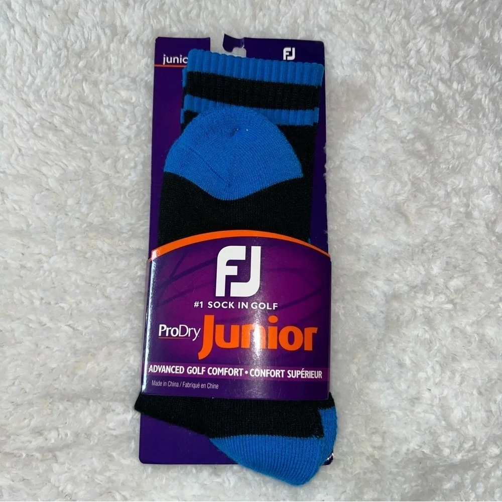 FJ Golf Pro Joy Junior Advanced Comfort Crew Socks Size 4-8 NEW